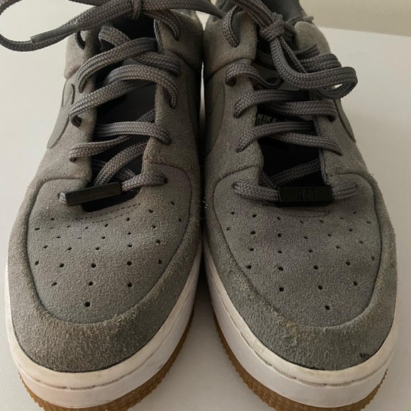 Women’s Nike AF1 Grey Suede Platforms - Picture 7 of 7